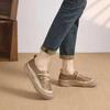 Scarpe Donna in Vera Pelle Scarpe Piatte Casual Pelle di Mucca Morbida Scarpe di Marca Nero Giallo Beige Taglie Forti 41