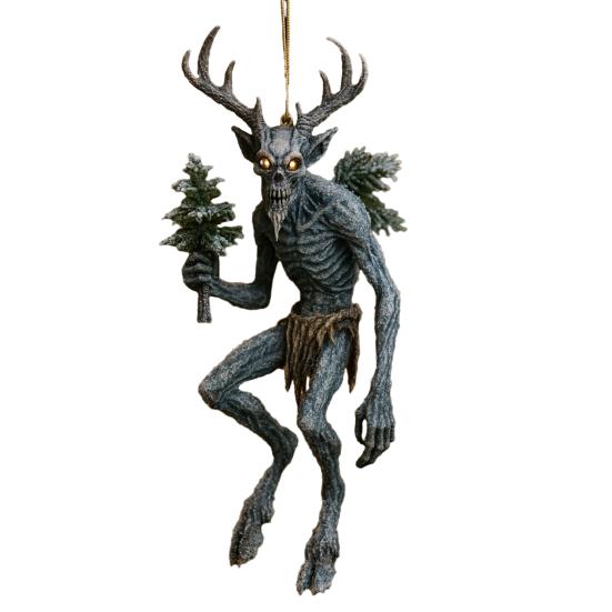

Темна Різдвяна Прикраса 2D Акрилова Безголова Санта/Диявол Прикраса на Різдвяну Ялинку для Внутрішнього та Зовнішнього Домашнього Святкового Декору F