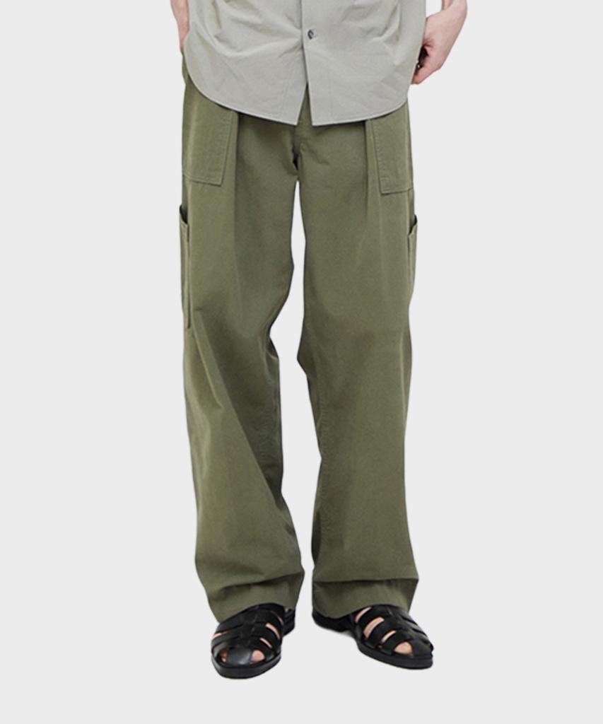 Teildeon Cotton Cargo Pants Khaki