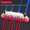 M6 Stud Power Distribution Block Waterproof Bus Bar Accessories Electrical Terminal Block  RV