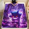 Coperta in Flanella con Fantasia Pokémon Gengar, Alta qualità Confortevole per Tutte le Stagioni, Arredamento per la Casa, Calore e Comfort, Perfetta per Regali.