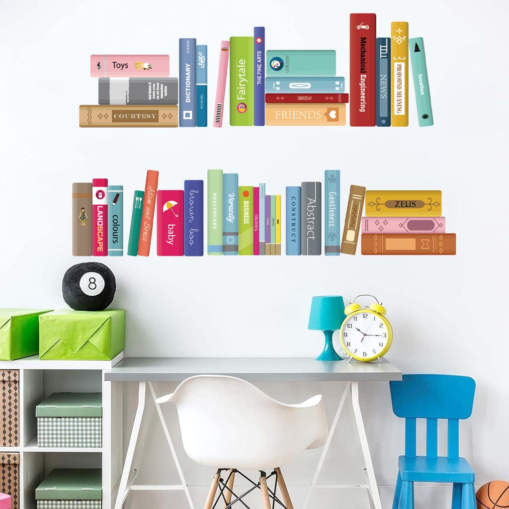 Motivational Book Wall Stickers Back To School Decor Self-Adhesive Inspirational Decal Quotes for Study Room Bedroom Living Room