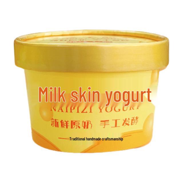 Disposable Yogurt Cup with Lid & Spoon - Thickened Food-Grade Paper for Fermentation