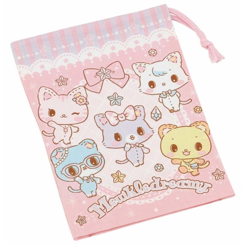 Skater Lunch Box Cup Bag, 21 X 15cm with Gusset, Sanrio Mewl Dreamy Friends, Girl's, Made In Japan, KB62-A