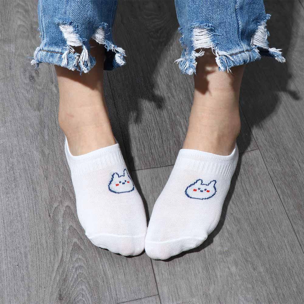 

Милый медведь кролик животное коала корейские носки-лодочки чулочно-носочные изделия женские невидимые носки тапочки-носки C