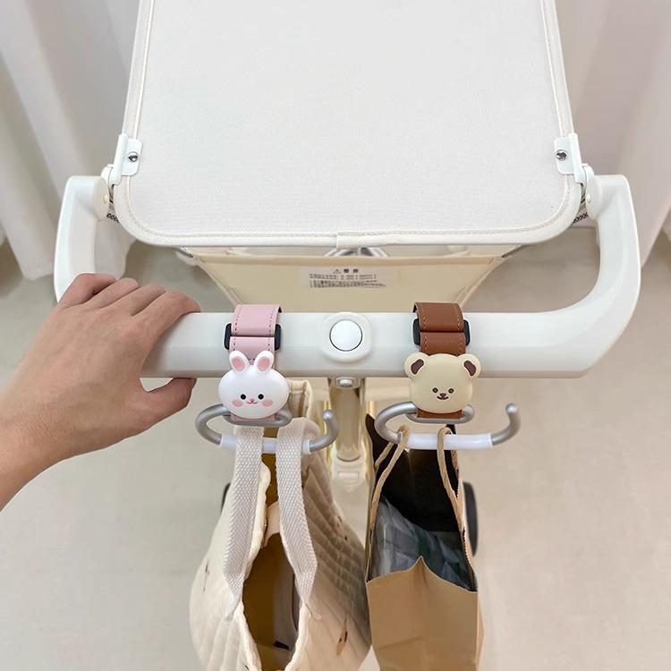 Korean Style High-Capacity Baby Stroller Hook - Strong Adhesive & Practical Design