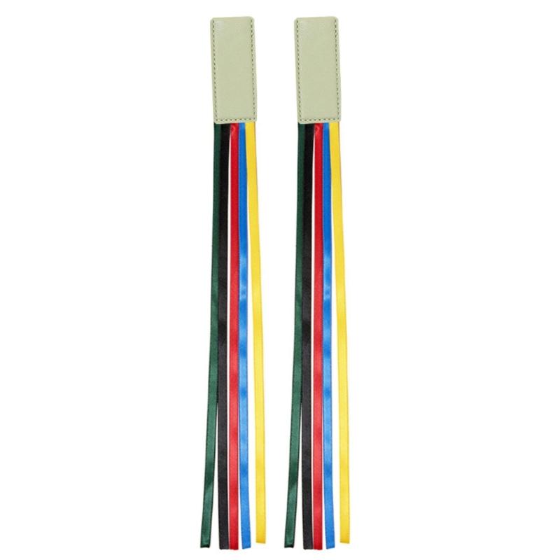 2 Pcs Book Markers with Colorful Ribbons PU Leather Reading Bookmarks Ribbon Page Markers for Book Lovers