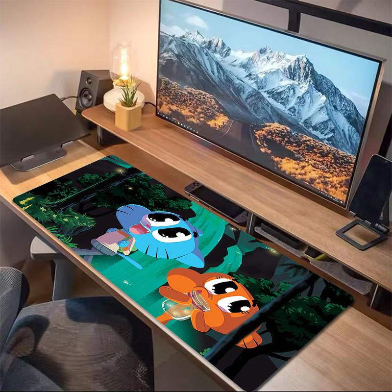 The Amazing World of Gumball2 Print Cushion Non-slip Laptop Tablet Big Mousepad XXL Mat Mini PC Playmat With Lock edge