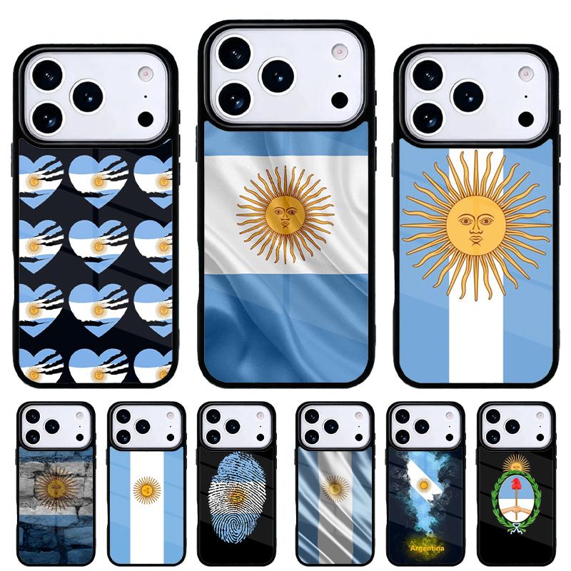 Argentinien Flagge Handyhülle für iPhone 17 16 15 14 13 Pro Max Rückabdeckung für 12 11 Pro Hülle
