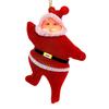 Santa Claus Ornaments 3D Flocking Santa Doll Christmas Tree Hanging Ornaments