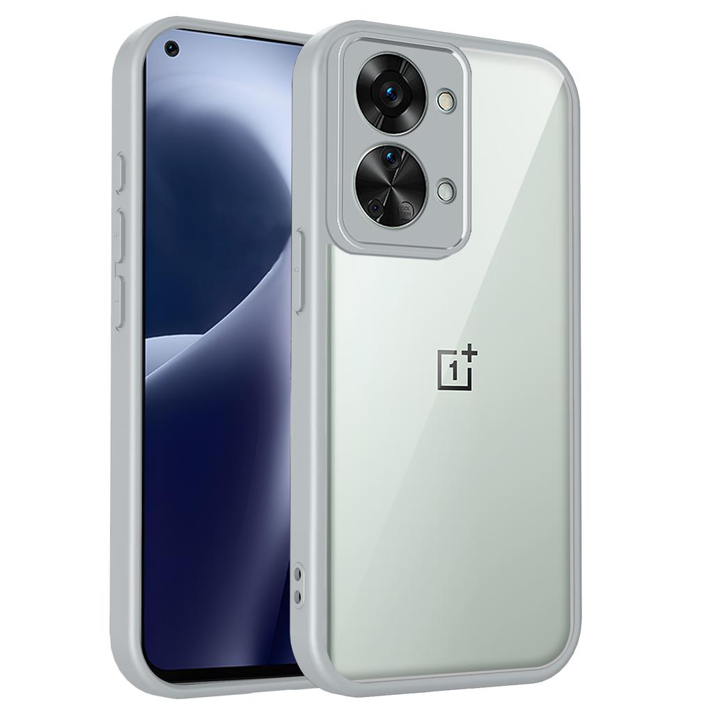 Custodia per Oneplus Nord 2T CPH2399 Bumper in Silicone Antiurto Cuscino d'Aria Cover Posteriore Trasparente Opaca Custodia Rigida per Telefono per One Plus Nord2T