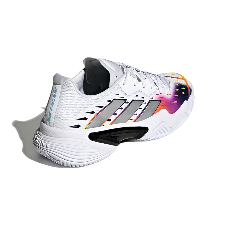 Adidas Barricade Cloud White Silver Metallic Bright Cyan Women's GW3817