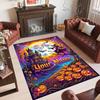 Halloween Theme Crystal Velvet Rug Personalized Custom Name Text Soft Floor Mat Home Decor