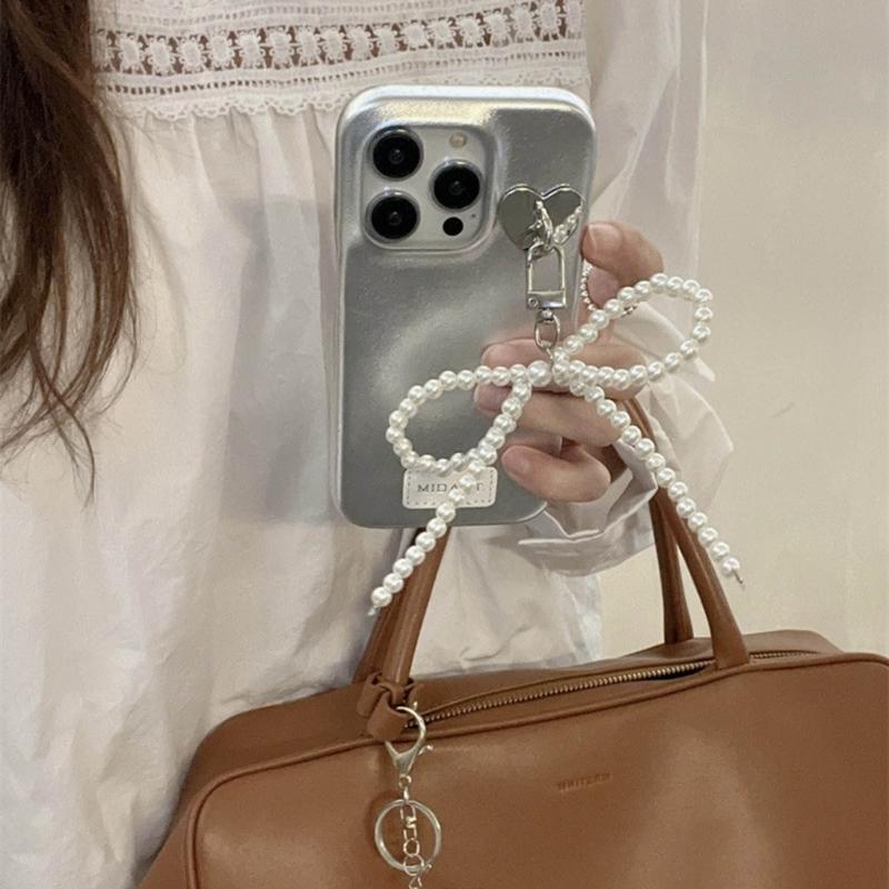 Bowknot Phone Charm Strap Keychain Phone Lanyard String Women Bag Pendant Gift