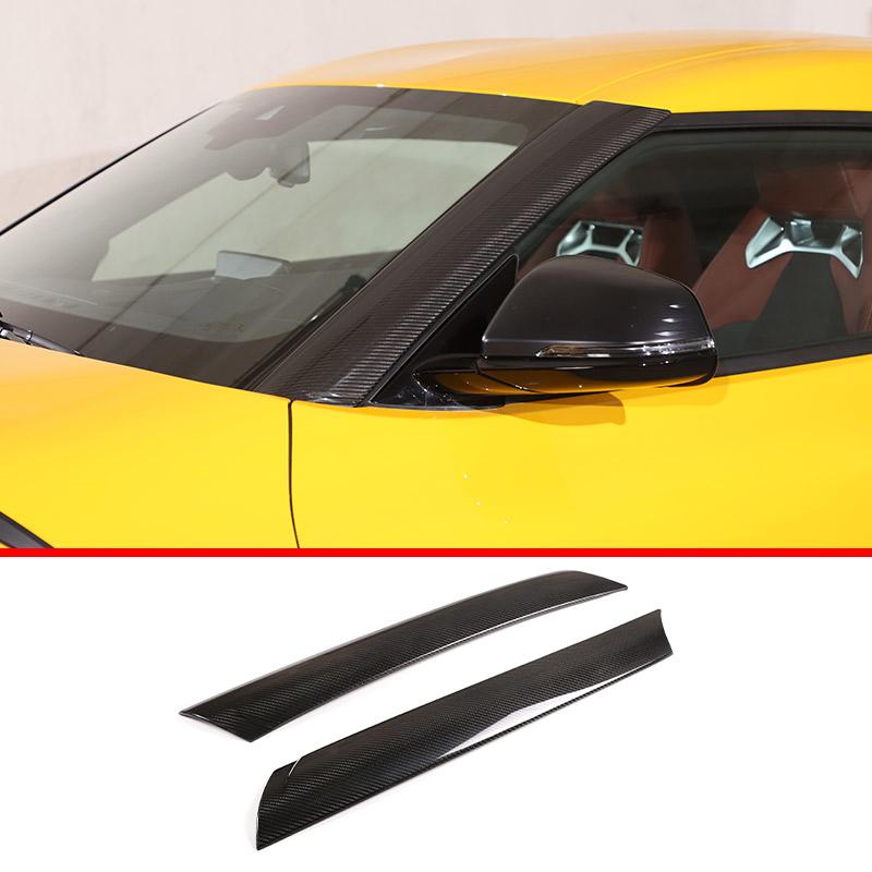 Real Carbon Fiber For Toyota Supra MK5 A90 2019-2025 Center Console Steering Wheel Interior Gear Decoration Mirror Trim Sticker