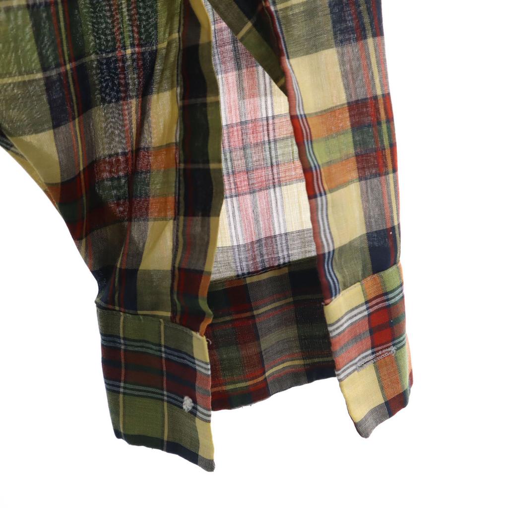 VAN HEUSEN 60s 70s vintage Check Pattern Long sleeve Button down shirt M Men's Used