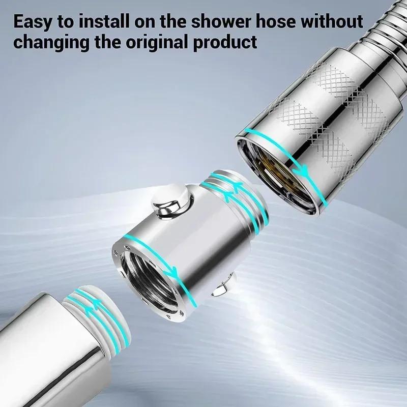 Useful ABS Sprayer Shut-Off Switch Shower Head Arm Diverter Flow Regulator Shut-Off Valve Water Stop Valve Shower Accessories