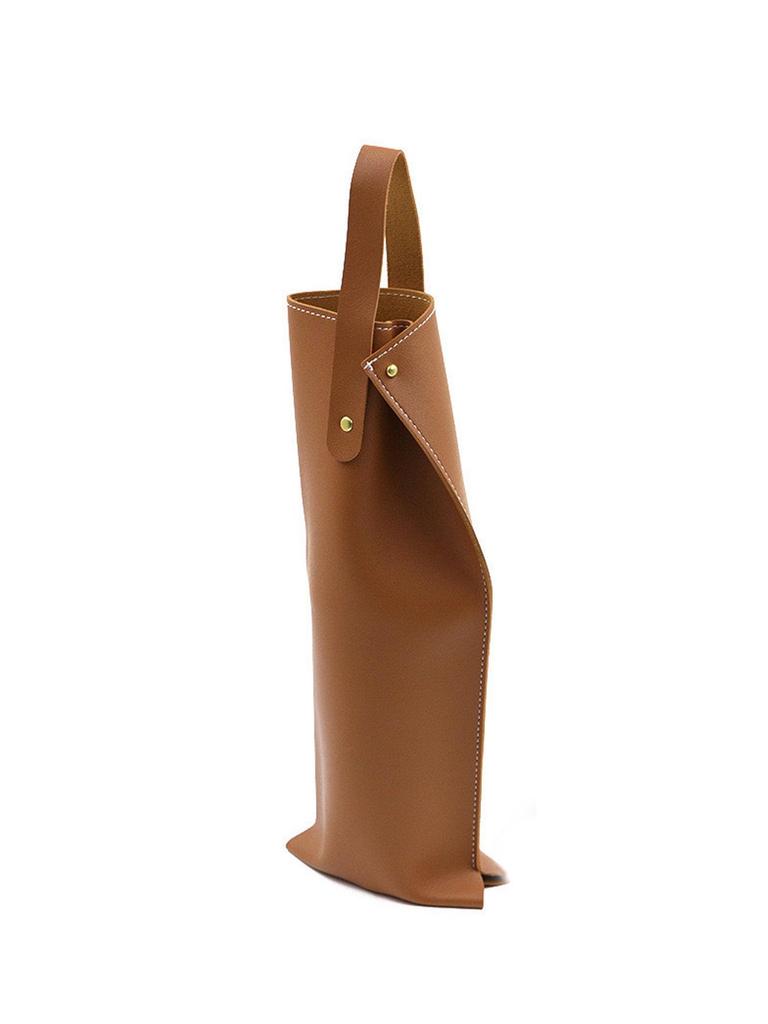 Leather Handheld Red Wine Gift Bag - Fashionable, Portable, and Protective Wine Bottle Carrier
