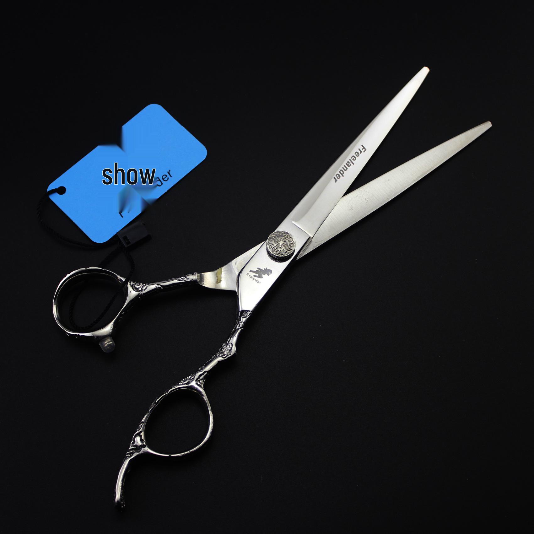 Freelander 7.0 Plum Blossom Hairdressing & Pet Straight Shears 7.0 inch Plum Blossom Handle Straight Shears