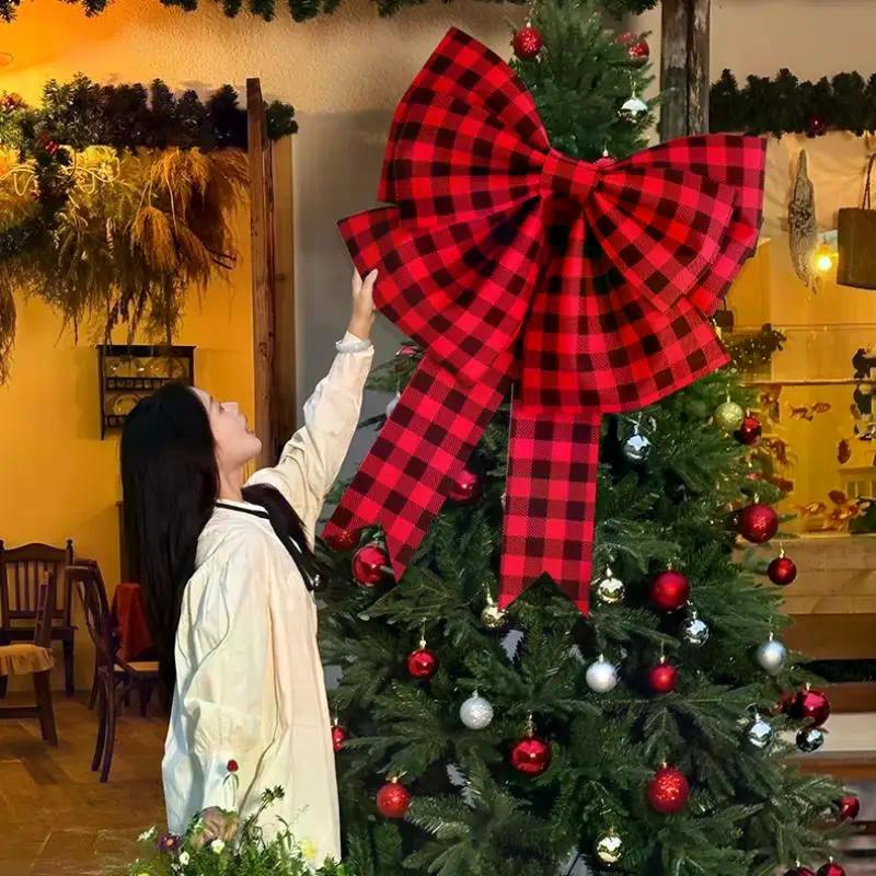 Rote Weihnachtsbaumdekoration Große Schleife EVA Schaufensterdekoration Hochzeitsbogen Dekoration Geburtstagsparty Requisite Festliche Anlässe DIY Material
