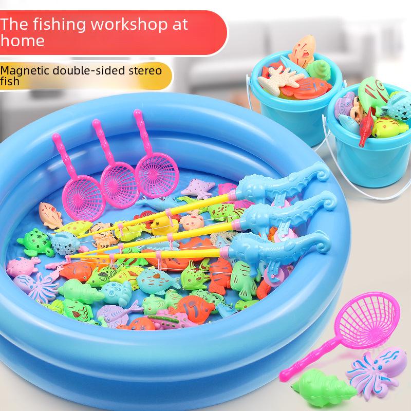 

Детский набор для магнитной рыбалки в бассейне: Надувная водная игрушка для игр родителей и детей на открытом воздухе