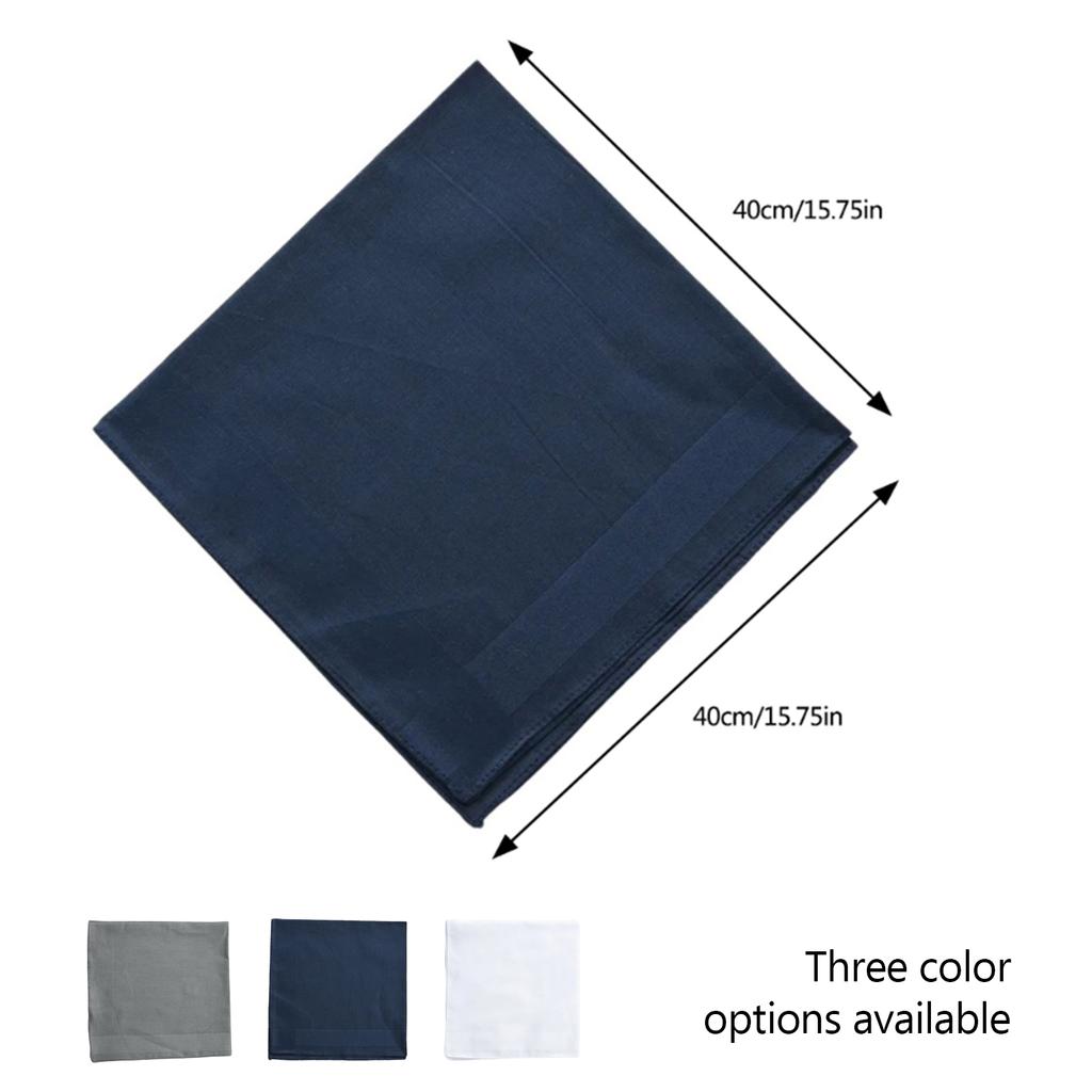 Pocket Square for Adult Men Square Handkerchief Multiuse High Absorbent Sweat Wipe Pocket Towel for Business Suit 3PCS