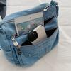 Dámská džínová taška Velkokapacitní crossbody taška Cestovní nákupní taška