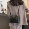 Soft PU Leather Crossbody Bags for Women Embroidery Thread Flap Bag Luxury Brand Trending Chain Shoulder Handbags Purse