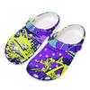 Women Men Printed EVA Clogs Lightweight Breathable Garden Shoes Slip On Beach Pool Bathroom Home Casual Sandals Indoor Wear