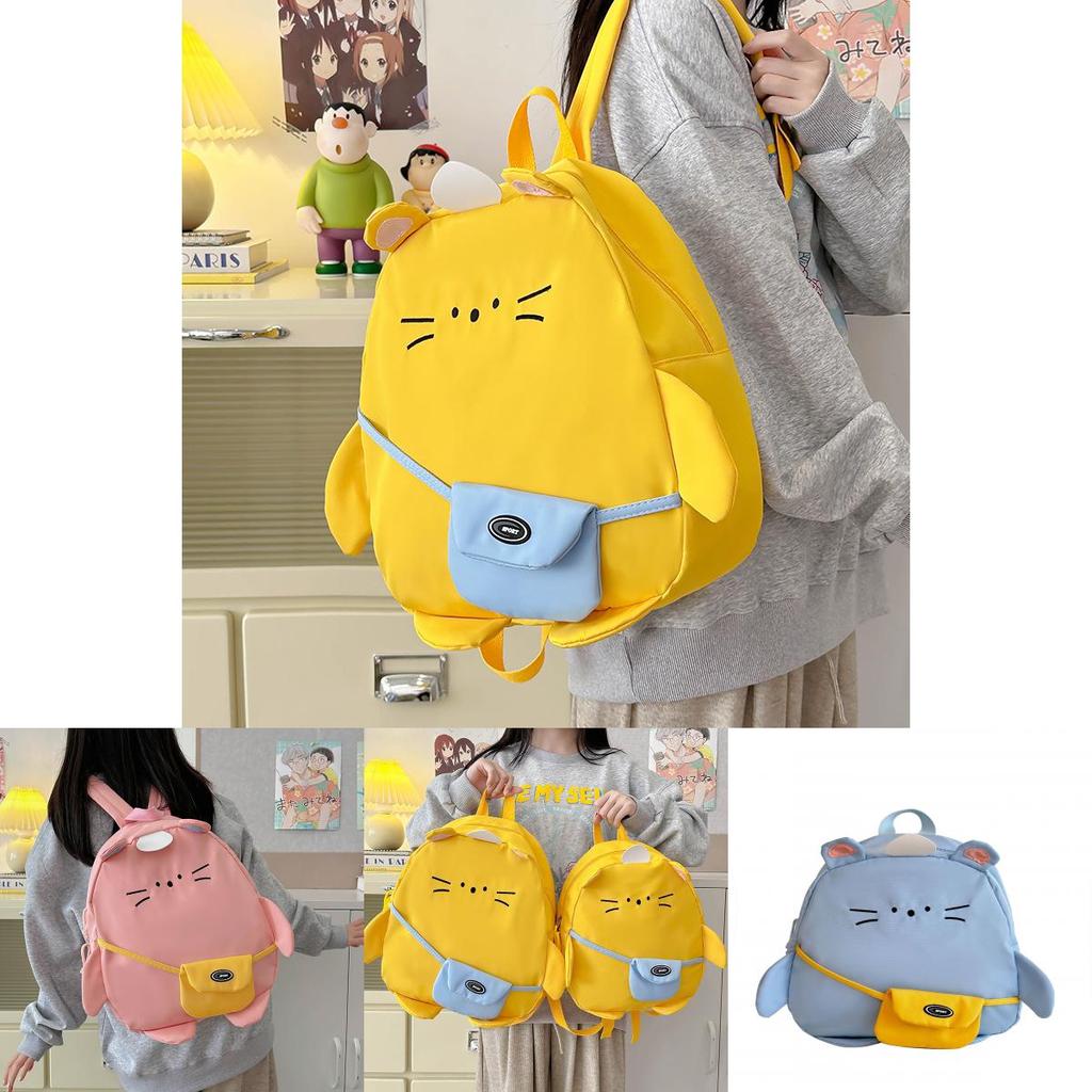 Cat Mascot Kids Backpack With Large Capacity And Lightweight Nylon For School And Outdoor Use