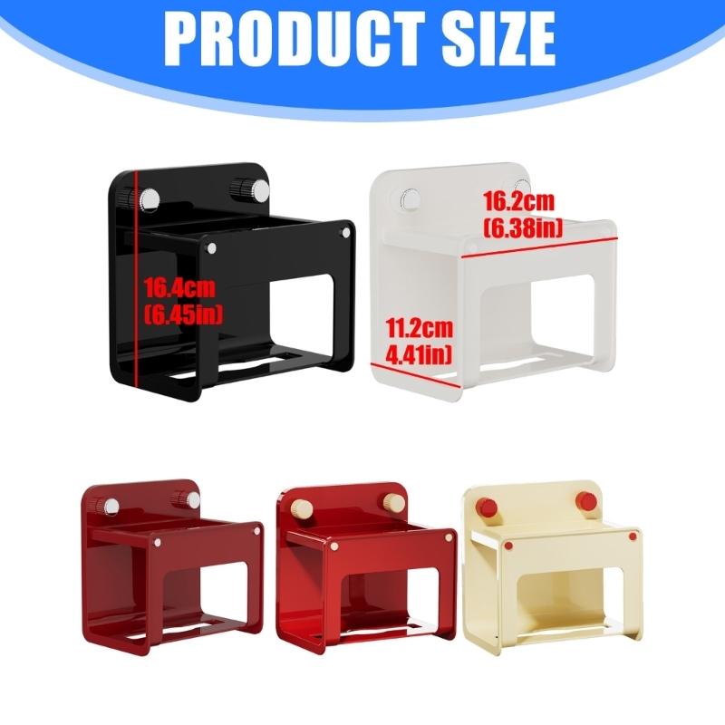 Plastic Large Opening Wall Mounted Tissue Holder Suction Cup Bathroom Organizers