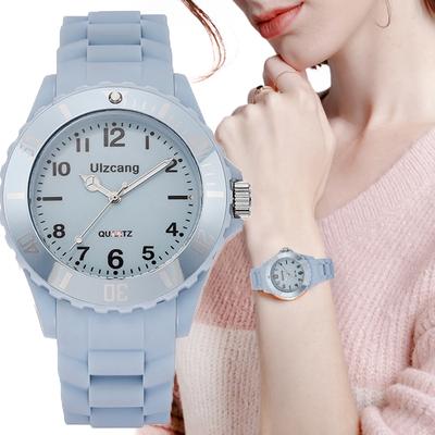 Gute neue Paar Quarz Silikon Armbanduhren Sport Watchs Candy Multi-Color Student wasserdichte Frau Uhr
