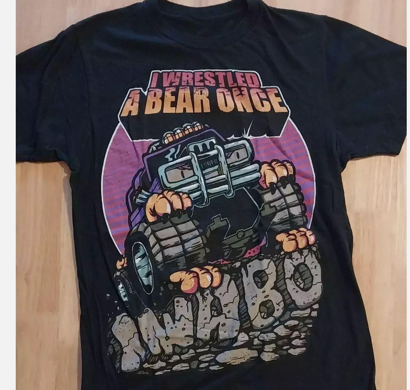 

Iwrestledabearonce Группа Автомобильный Тур Подарок для фаната Футболка S-4XL переиздание 2XL