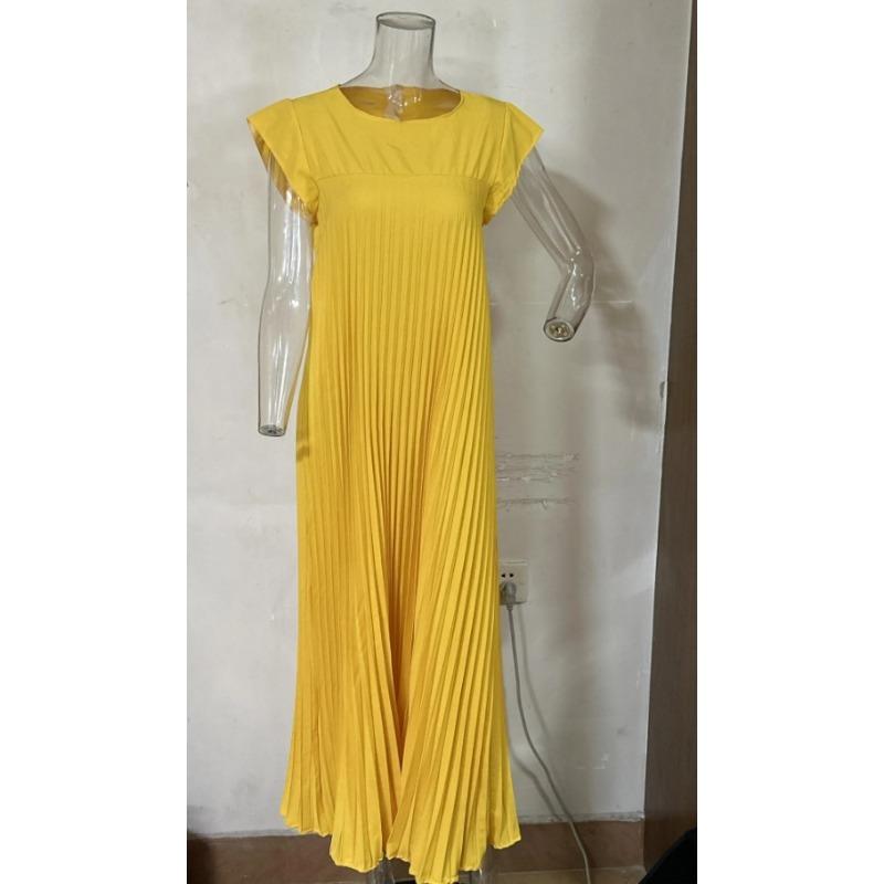 Mode Elegante Frauen Sommer Kleid Plus Größe Rundhals Kurzarm Casual Maxi Kleider Frauen Lose Elegante Einfache Dame Lange Kleid 868