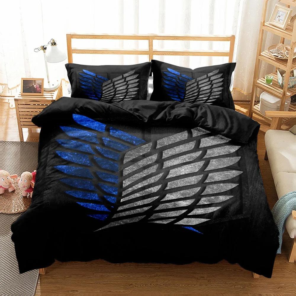 Attack On Titan Duvet Cover 3D Exquisite  Cartoon Digital Print Bedding Set Comforter Bed Youth Home Decor Boys Gift