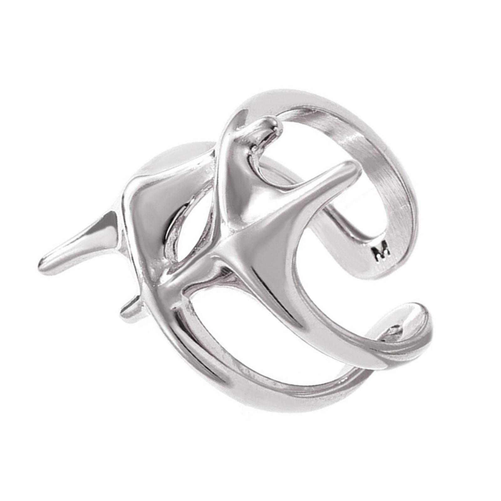 

Crosses Star Ring with Gold/Steel Finish Representing Belief and Power Ideal for Trendsetters and Style Seekers