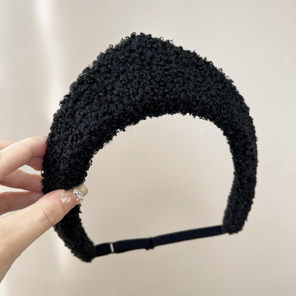 

Retro Velvet Women Headband Anti Slip Wide Edge Hairpin Headband European and American Hair Hoop Lady Headwear чёрный