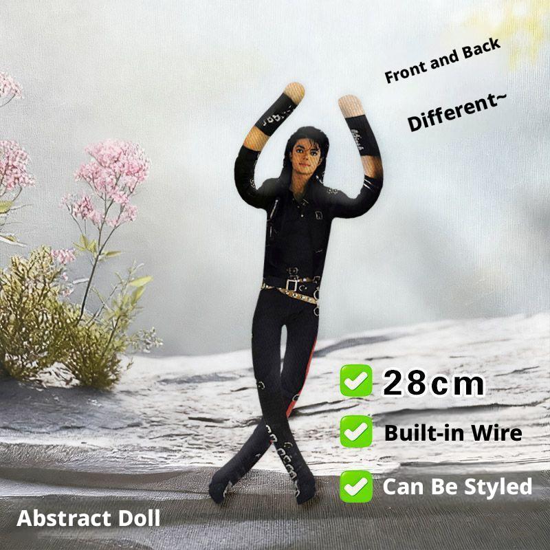 Michael Jackson Rat Doll With Wire Frame Poseable Abstract Fan Support Plush Toy Cosplay Party Prop Stage Performance Accessory
