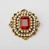 Source Vintage elegant flower brooch, alloy rhinestone corsage accessories