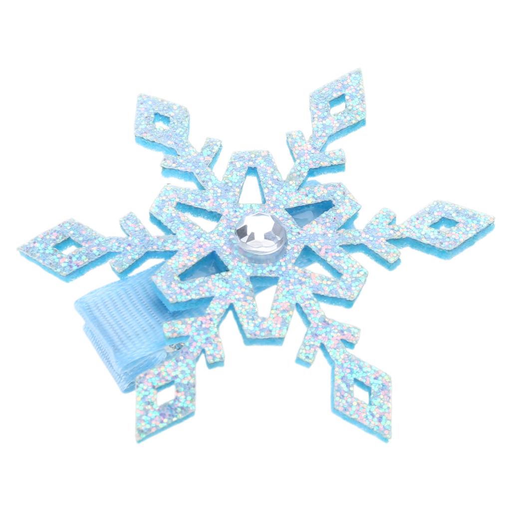 Snowflake Hair Clip Christmas Barrette Sweet Christmas Flat Clip Hairpin Christmas Elegant Hair Clip for Bunches