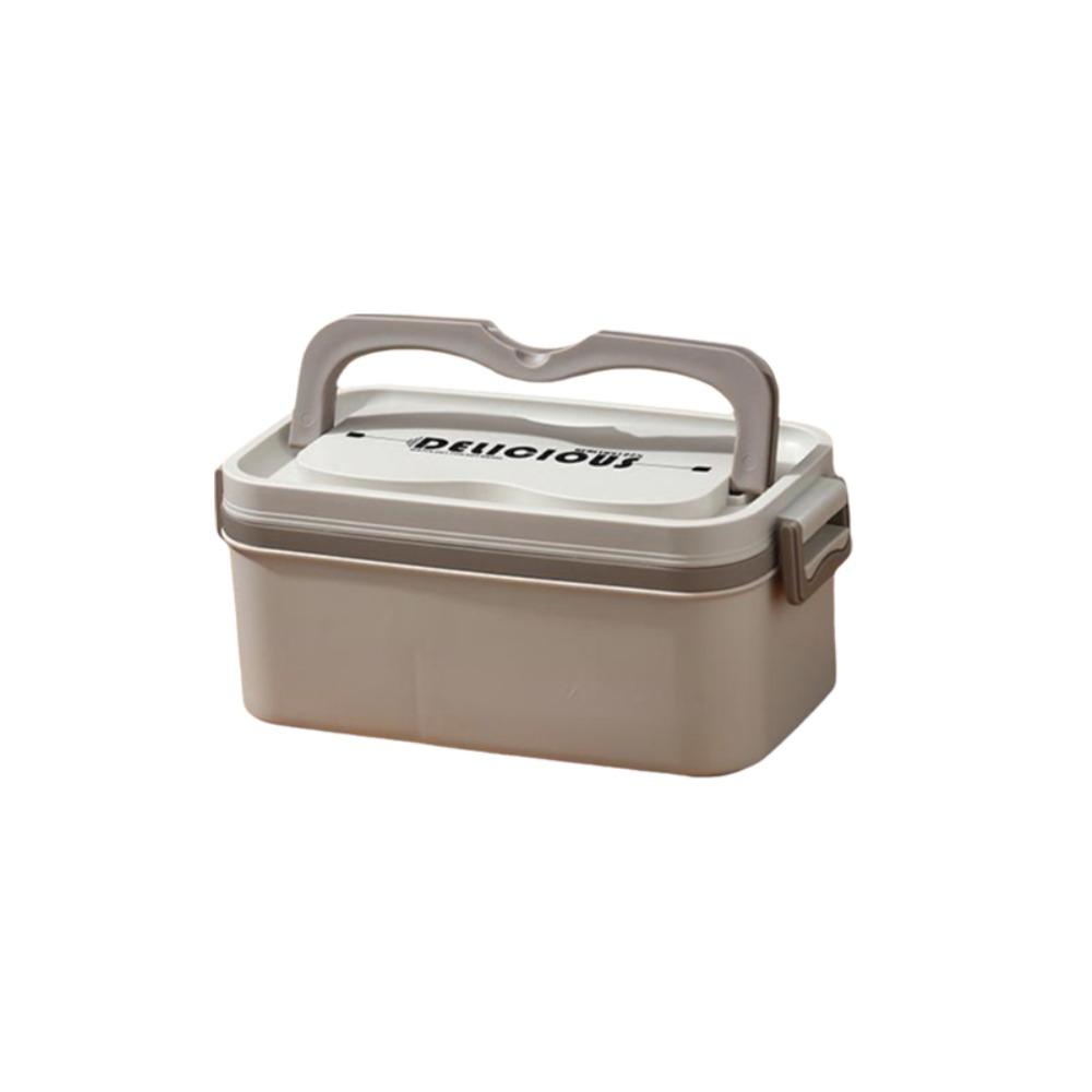 

Leak Proof Multi-layered Lunch Box Sealed Thermal Lunch Box Portable Food Container Worker Beige 1 Layer