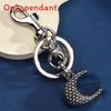 Metal Snake Pattern Keychain With Letters For Fashionable Bag Accessories