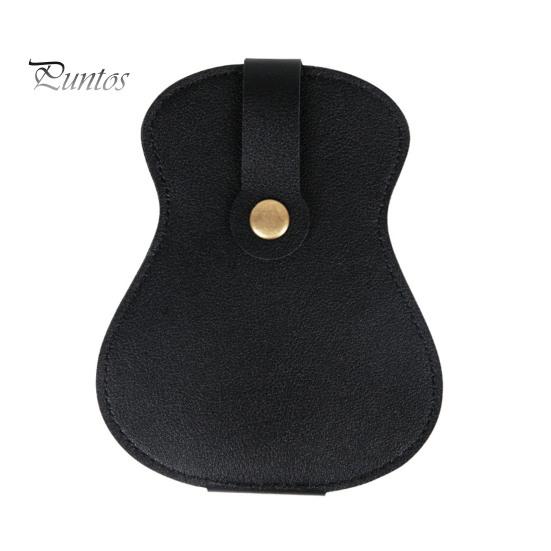 

Чехол для хранения медиаторов на 18 ячеек, чехол из искусственной кожи в форме гитары, чехол для хранения медиаторов для бас-гитары, органайзер для любителей гитары чёрный