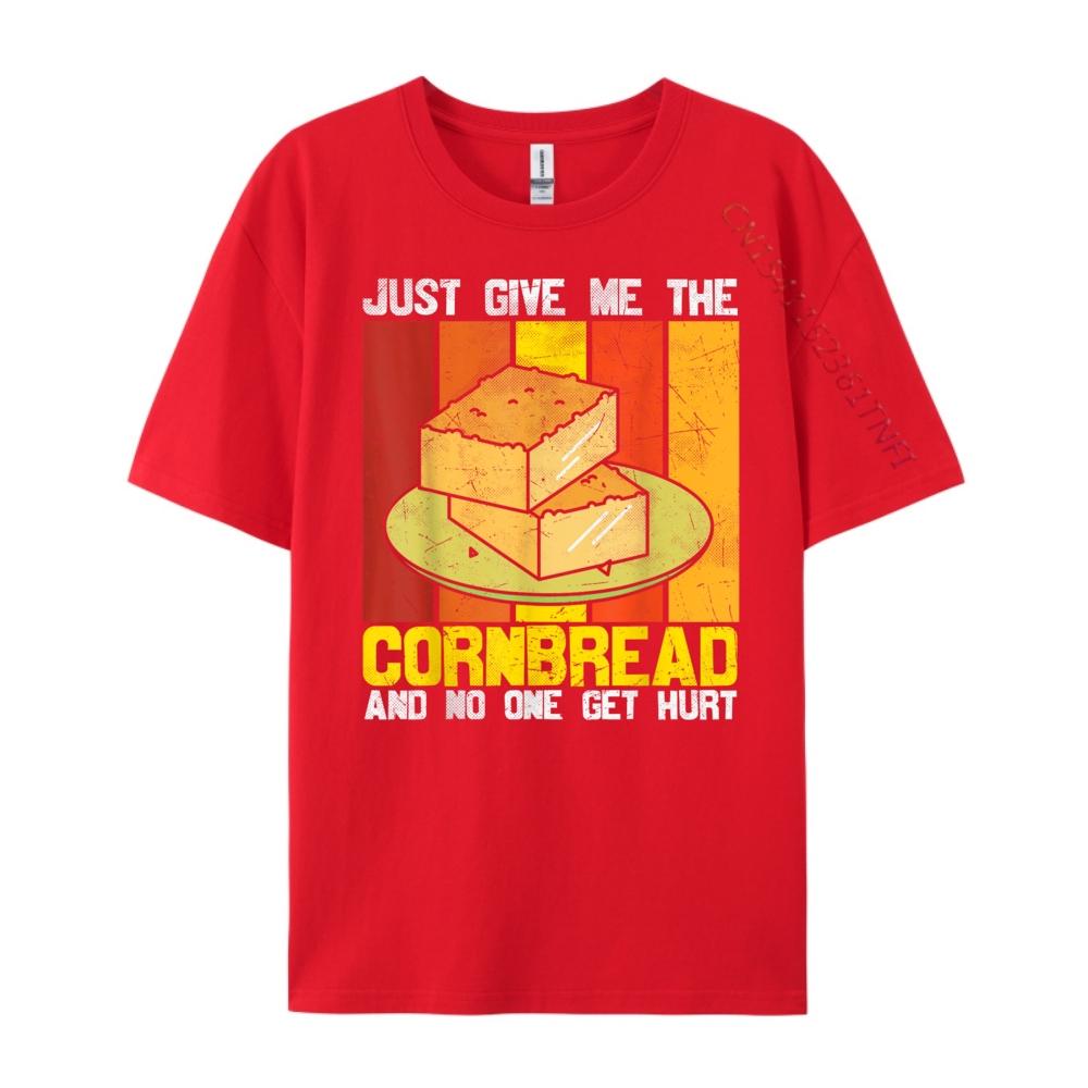 Just Give Me Cornbread Holiday Thanksgiving Mens Designer T Shirt Mans Mens Clothing EU SIZE Graphic S