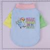 Pet Cat Multi-color Short-sleeved T-shirt with Dog Character Print for Stylish Outfit To Prevent Hair Loss
