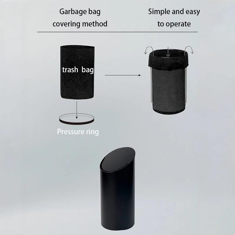 Living Room Waste Bins Office Luxury Wastebaskets Round Bucket Trash Bin Beautiful Trashcans with Lid Home Cleaning Utilities