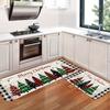 1/2pcs Halloween Kitchen Floor Mats Ghost Pumpkin Balcony Porch Carpet Washable Entrance Welcome Doormat Home Decor Accessories