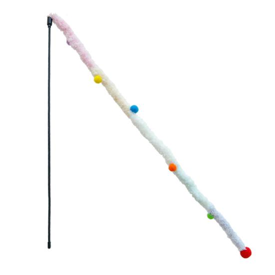 Durable Long Handle Comfortable Grip Cat Toy Playing Teaser Wand Pet Supplies