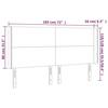 VidaXL Tête de Lit à LED Meuble de Chambre à Coucher Accessoire de Lit Double Tête de Cadre de Lit Intérieur Gris Foncé 3123829