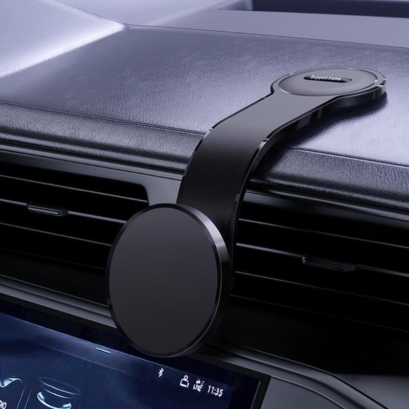 Adjustable Car Phone Holder Rack Stand Strong 1.8KG Suction Magnetic Base Heatproof Adhesive For Multiple Angle Viewing
